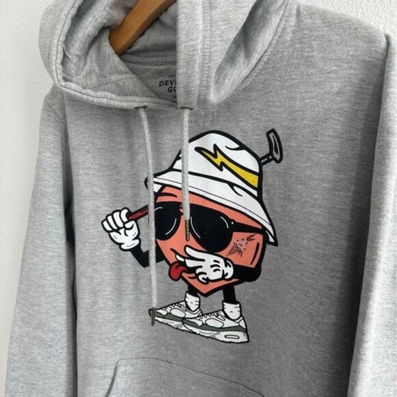 Devereux Golf Peachy Mane Graphic Streetwear‎ Hoodie Sz S - Picture 4 of 6